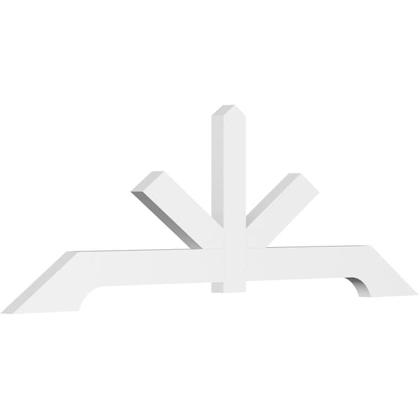 Ekena Millwork Vanguard Architectural Grade PVC Gable Bracket, 72"W x 24"H x 2"D x 4"F, 8/12 Pitch GBP072X24X0204VAN00 - main